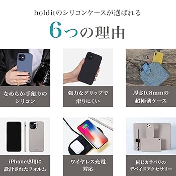 Amazon.co.jp: Holdit スマホケース (iPhone 14 13 / ネイビー